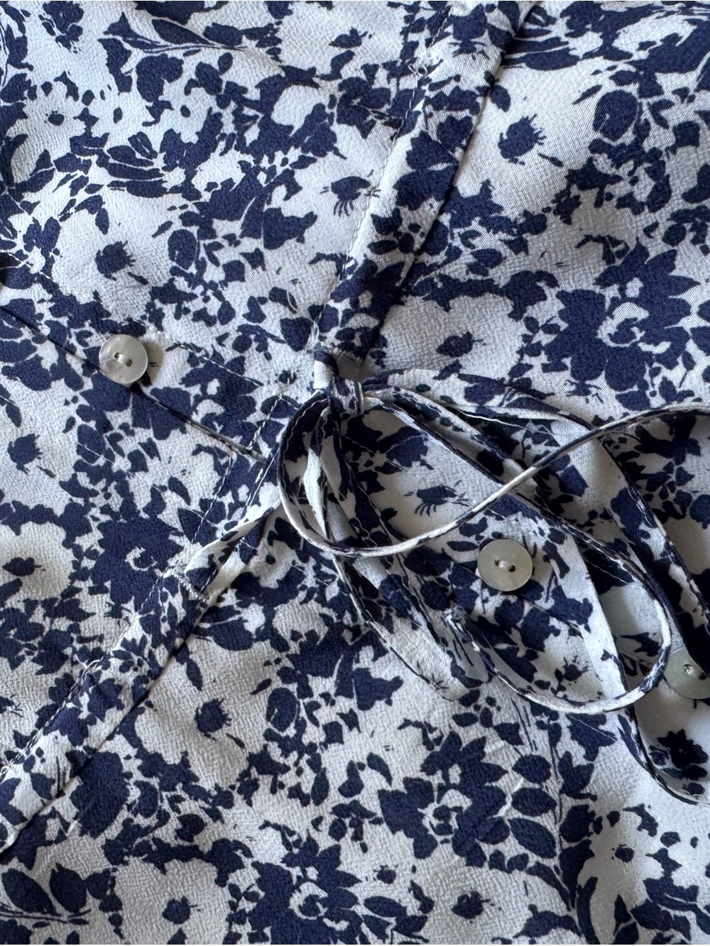 Rails Navy and White Floral Button-Front Mini Dress - Picture 5 of 8